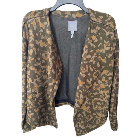 Lysse' S Sophia cropped open front blazer Feather soft crepe Abstract print - Picture 7 of 11